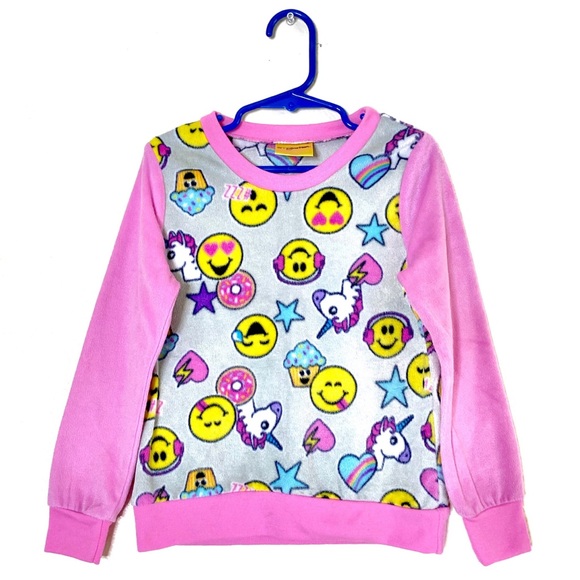 emojination Other - emojination Sweatshirt Gray & Pink Girls Size 6